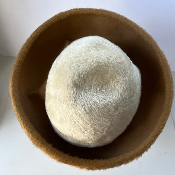 Vintage Jacques Heim Paris Fur Felt Hat Midcentury Mod 1960 Jackie O Retro Jewel - Picture 5 of 13